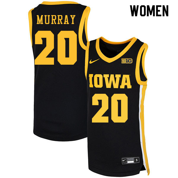 Women #20 Kris Murray Iowa Hawkeyes College Basketball Jerseys Sale-Black